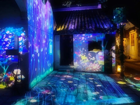 Projekt oświetlenia miejskiego Wodoszczelny Led Gobo Light Profesjonalny Dla Rynku Turystyki Kulturowej Park tematyczny